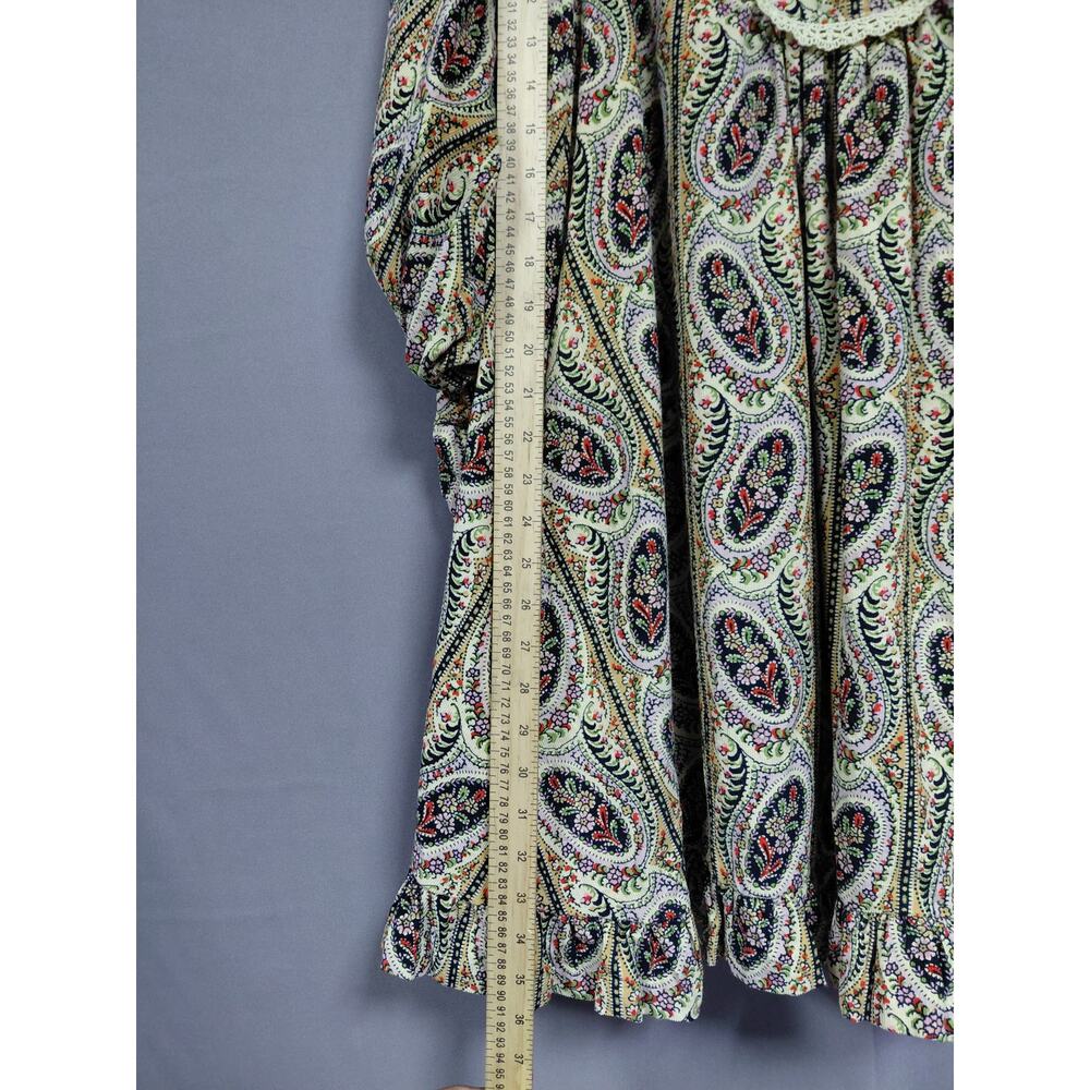 byTiMo Multicolor Collared Mini Ruffle Lace Trim Dress Women Size S - Picture 9 of 11